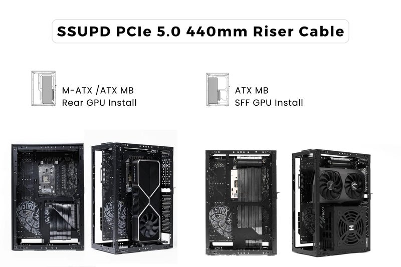 SSUPD PCIe 5.0 x16 Riser Cable 200 mm – 32 GT/s Transmission, 64 GB/s (256 Gbps) Bandwidth – GPU RTX 5090/5080 & RX 9070 XT & ITX Case Ready - Image 5